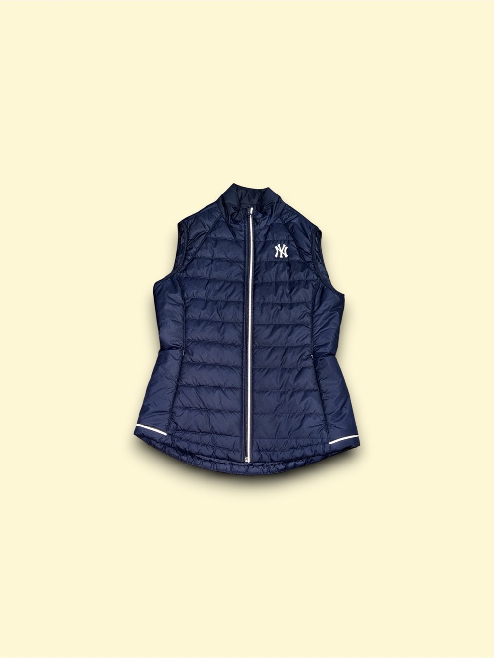 Vintage New York Yankees full zip MLB embroidered logo vest navy small